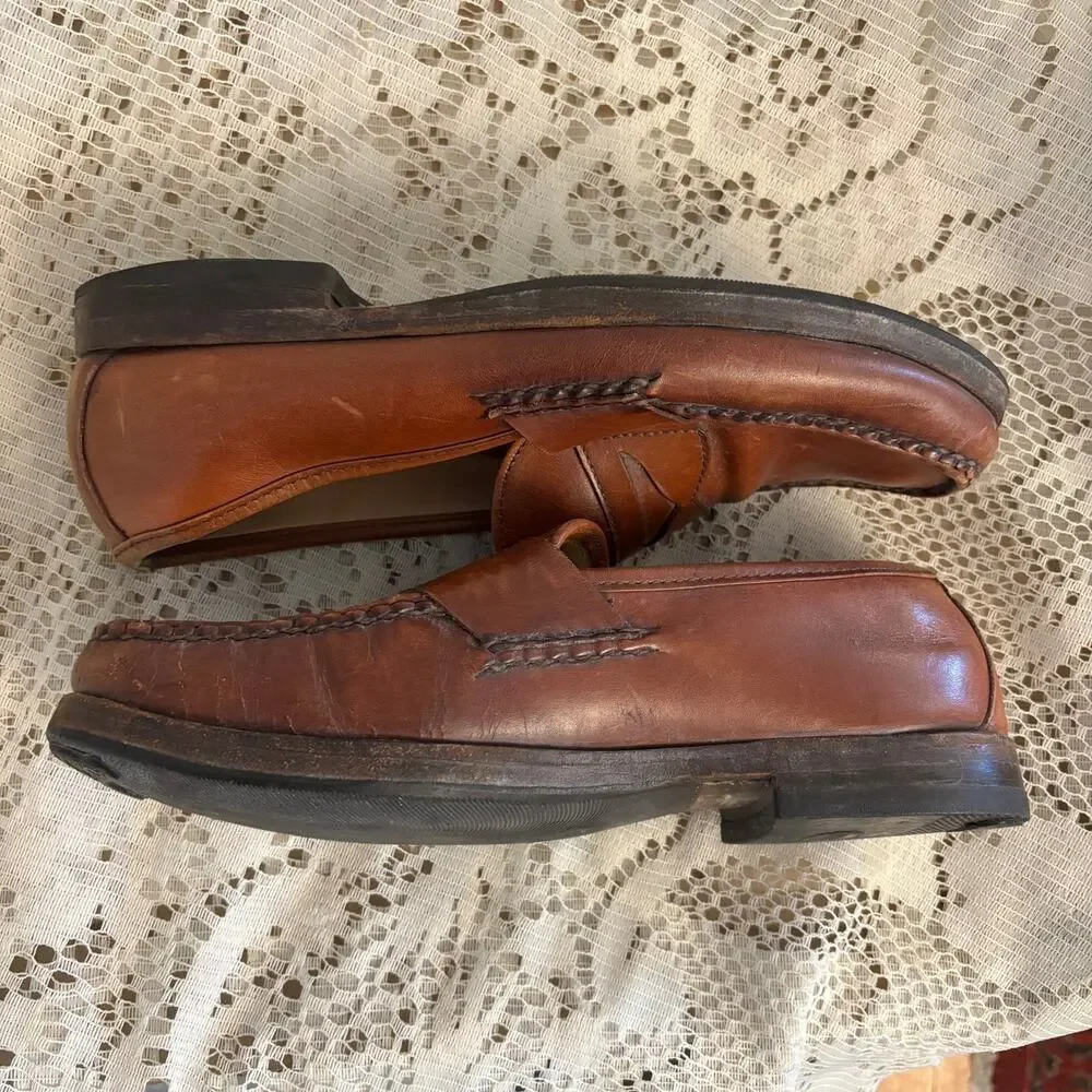 Allen Edmonds Men's US 8 Tan leather Penny Loafers Shoes